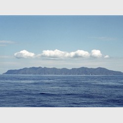 Cloud-covered island between Sardinia and Corsica - 2005